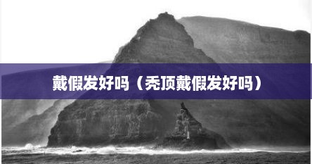 戴假发好吗（秃顶戴假发好吗）