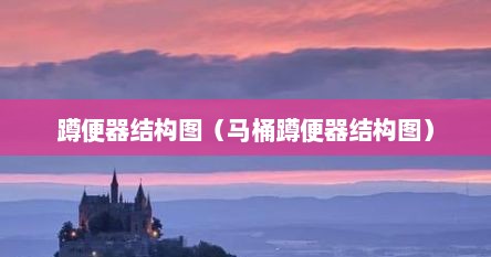 蹲便器结构图（马桶蹲便器结构图）