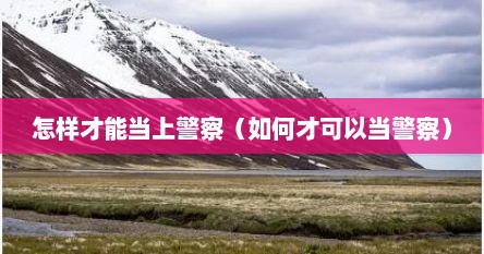 怎样才能当上警察（如何才可以当警察）