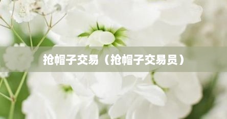 抢帽子交易操作(抢帽子交易者) 抢帽子交易操作(抢帽子交易者)