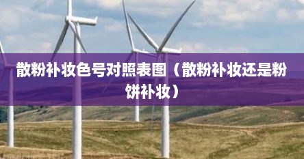 散粉补妆色号对照表图（散粉补妆还是粉饼补妆）