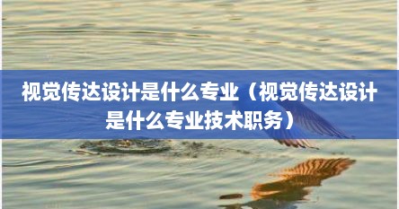 视觉传达设计是什么专业（视觉传达设计是什么专业技术职务）