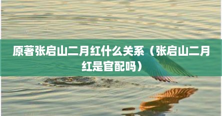 原著张启山二月红什么关系（张启山二月红是官配吗）