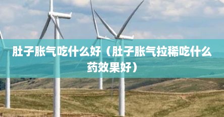 肚子胀气吃什么好（肚子胀气拉稀吃什么药效果好）