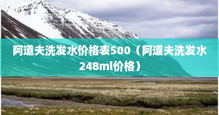阿道夫洗发水价格表500（阿道夫洗发水248ml价格）