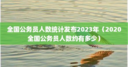 全国公务员人数统计发布2023年（2020全国公务员人数约有多少）