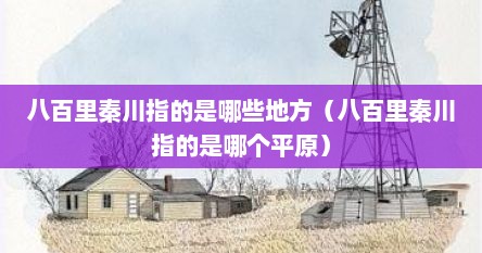 八百里秦川指的是哪些地方（八百里秦川指的是哪个平原）