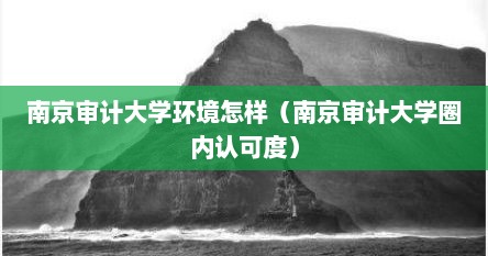 南京审计大学环境怎样（南京审计大学圈内认可度）