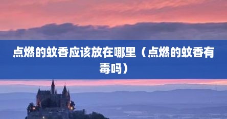 点燃的蚊香应该放在哪里（点燃的蚊香有毒吗）