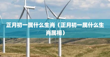 正月初一属什么生肖（正月初一属什么生肖属相）