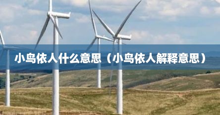 小鸟依人什么意思（小鸟依人解释意思）