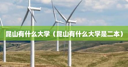 昆山有什么大学（昆山有什么大学是二本）