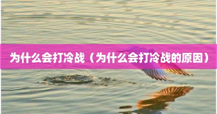 为什么会冷战吵架（为什么会突然打冷颤起鸡皮疙瘩）