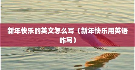 新年快乐的英文怎么写（新年快乐用英语咋写）
