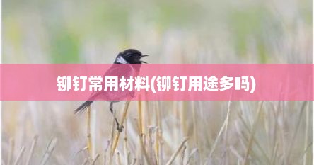 铆钉常用材料(铆钉用途多吗)