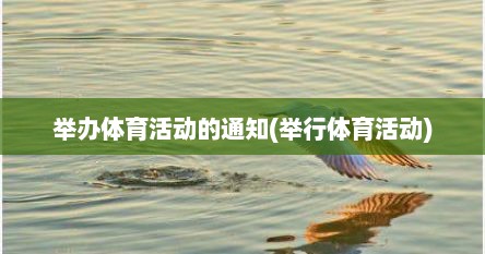举办体育活动的通知(举行体育活动)