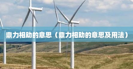 鼎力相助的意思（鼎力相助的意思及用法）