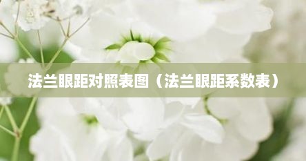 法兰眼距对照表图（法兰眼距系数表）