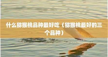 什么猕猴桃品种最好吃（猕猴桃最好的三个品种）