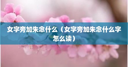 女字旁加朱念什么（女字旁加朱念什么字怎么读）
