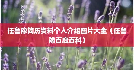 任鲁豫简历资料个人介绍图片大全（任鲁豫百度百科）