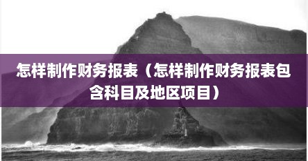 怎样制作财务报表（怎样制作财务报表包含科目及地区项目）