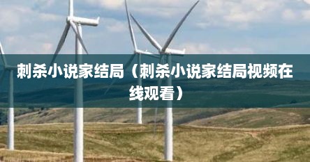 刺杀小说家结局（刺杀小说家结局视频在线观看）