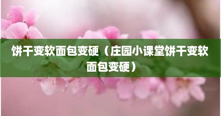 饼干变软面包变硬（庄园小课堂饼干变软面包变硬）