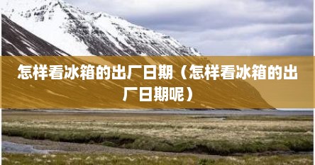怎样看冰箱的出厂日期（怎样看冰箱的出厂日期呢）