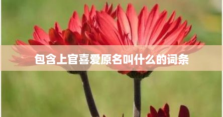包含上官喜爱原名叫什么的词条