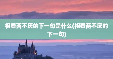 相看两不厌的下一句是什么(相看两不厌的下一句)