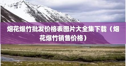 烟花爆竹批发价格表图片大全集下载（烟花爆竹销售价格）