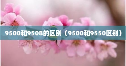9500和9508的区别（9500和9550区别）
