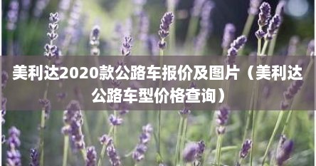 美利达2020款公路车报价及图片（美利达公路车型价格查询）