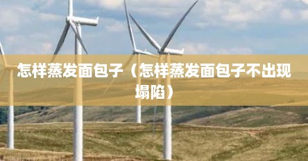 怎样蒸发面包子（怎样蒸发面包子不出现塌陷）