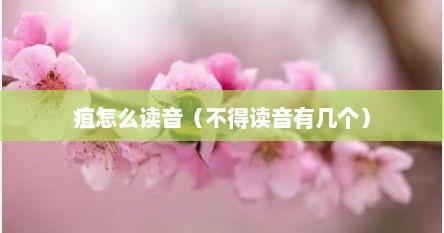 疽怎么读音（不得读音有几个）