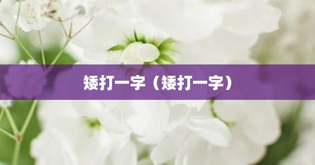 矮打一字（矮打一字）