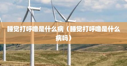 睡觉打呼噜是什么病（睡觉打呼噜是什么病吗）