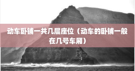 动车卧铺是几个人一个房间（动车卧铺二等卧铺座位分布）