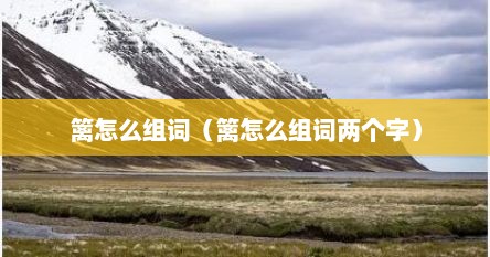篱怎么组词（篱怎么组词两个字）