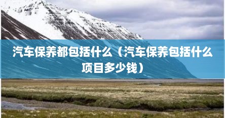汽车保养都包括什么（汽车保养包括什么项目多少钱）