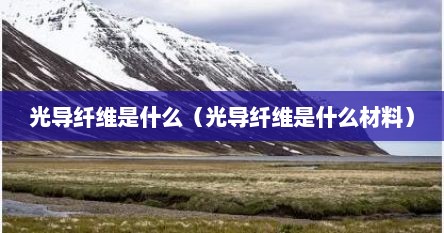 光导纤维是什么（光导纤维是什么材料）