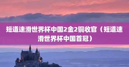 短道速滑世界杯中国2金2铜收官（短道速滑世界杯中国首冠）