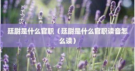 廷尉什么意思(廷尉是什么朝代的) 廷尉什么意思(廷尉是什么朝代的)
