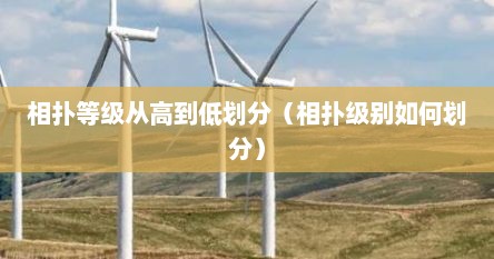 相扑等级从高到低划分（相扑级别如何划分）