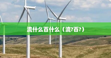 流什么百什么（流?百?）