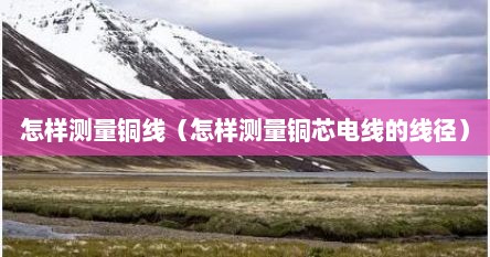 怎样测量铜线（怎样测量铜芯电线的线径）