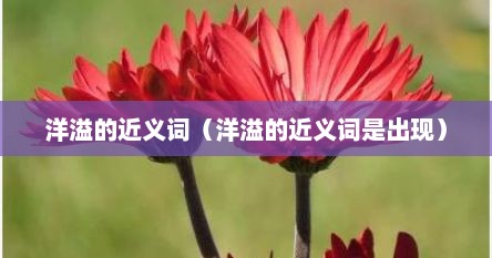 洋溢的近义词（洋溢的近义词是出现）