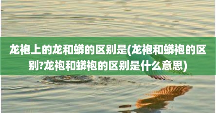 龙袍上的龙和蟒的区别是(龙袍和蟒袍的区别?龙袍和蟒袍的区别是什么意思)
