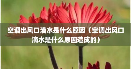空调出风口滴水是什么原因（空调出风口滴水是什么原因造成的）